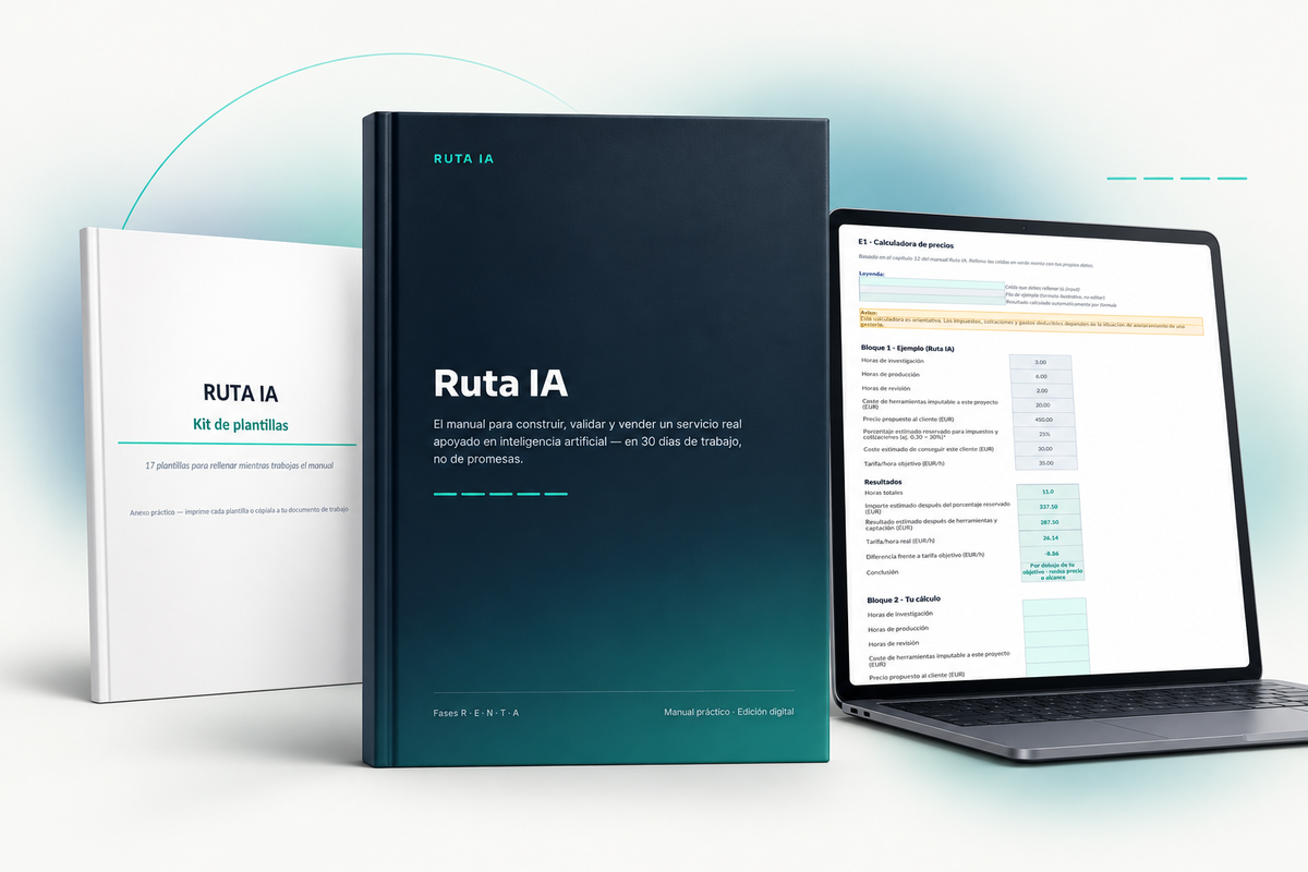 Manual Ruta IA, kit de plantillas y calculadora de precios